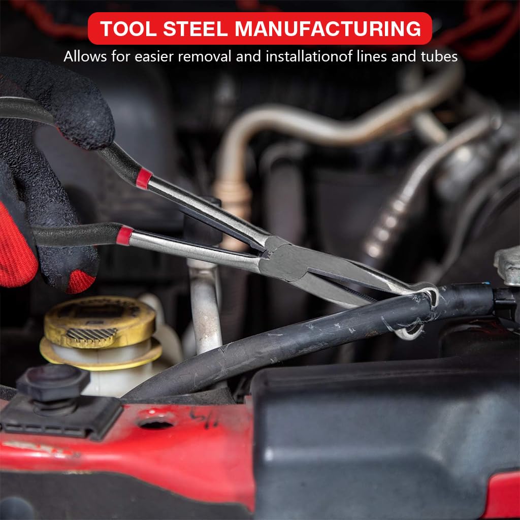STHIRA Spark Plug Wire Removal Plier 11 inches Spark Boot Removal Pliers for Car Anti-slip Serrated Tongs Spark Plug Removal Pliers STHIRA Spark Plug Wire Removal Plier 11 inches Spark Boot Removal Pliers for Car Anti-slip Serrated Tongs Spark Plug Removal Pliers